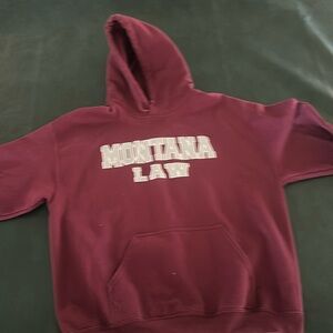 Maroon Montana law hoodie